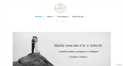 Desktop Screenshot of alacrityphotography.com